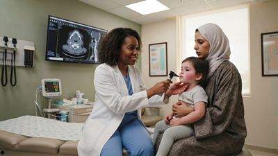 Three Weeks After Tonsil and Adenoid Surgery, a 2-Year-Old's Fever and Stiff Neck Revealed Air Trapped Behind Her Throat