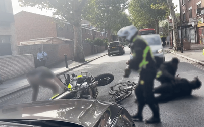 Moment suspected 14-year-old phone thief arrested in Met Police crackdown