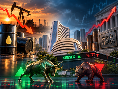 Sensex rises 130 points, Nifty falls below 22,700 amid cooling oil, rising bond yields. What lies ahead?