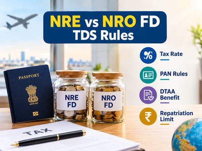 NRE vs NRO FD TDS rules: Tax rate for NRIs, PAN rules, DTAA benefit and repatriation limit