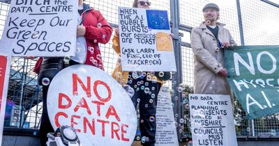Protesters rally against AI data centre near 800-year-old Scottish castle