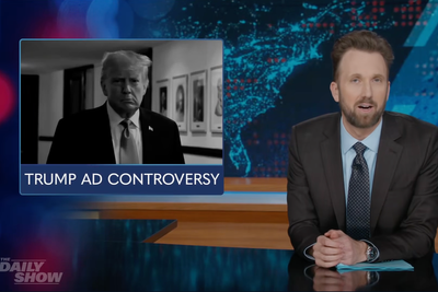 Daily Show shreds Trump over his taxpayer funded ads – and gets a Reflecting Pool jab in to do it