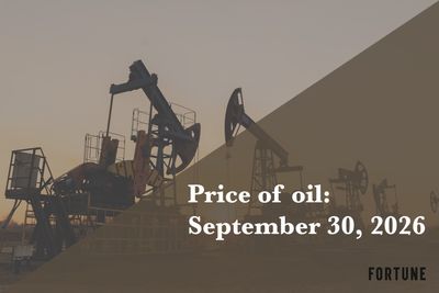 Current price of oil as of Sept. 30, 2026