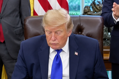 Netizens Mock President Donald Trump After Video Shows Him Slumping Over in His Chair