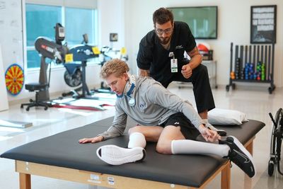 A's prospect Ryan Lasko works to recover after neck injury and being paralyzed in outfield collision