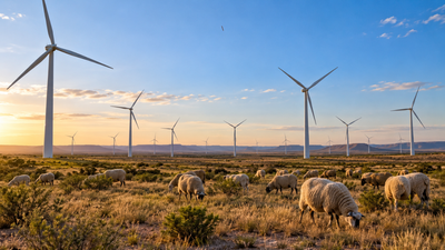 Indian Mesa wind farm combined 125 turbines with sheep grazing and $930,000 in school taxes