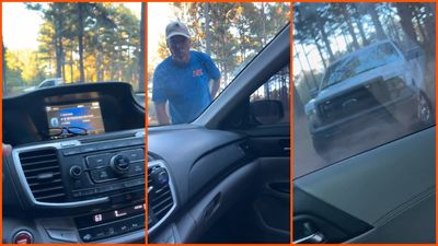 ‘Who are you?’: Georgia Spark driver says she dropped off a package. Then a homeowner allegedly blocked her in with his work truck and confronted her