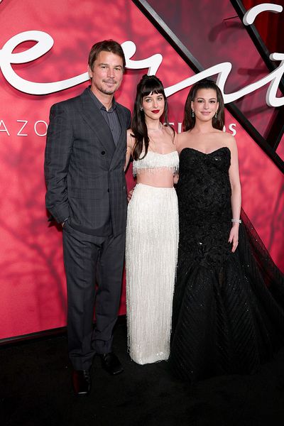 Anne Hathaway and Dakota Johnson Go Black and White at the Verity Premiere in New York