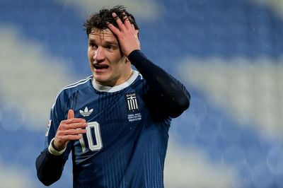 Christos Tzolis injury: Arsenal suffer another huge scare as winger forced off early in Greece clash