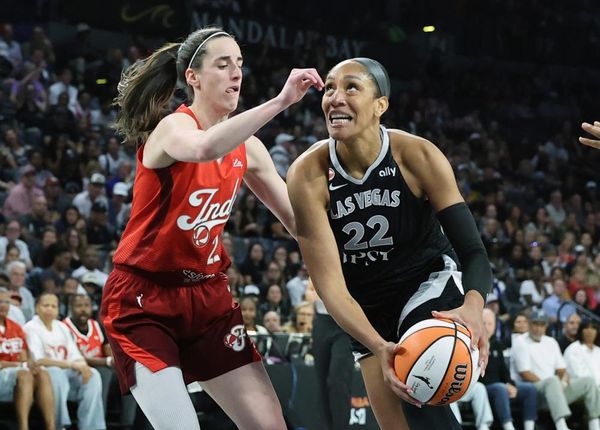 A’ja Wilson pours in 36 as Aces oust bloodied Caitlin Clark and Fever