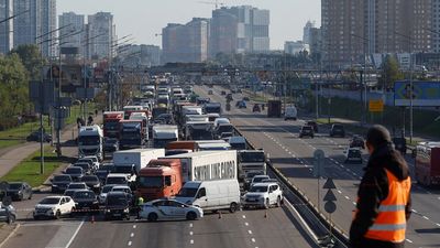 Russia is ‘tearing Kyiv apart’, mayor says, as Moscow’s bombing brings traffic to a halt