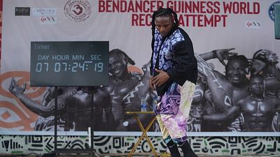 Nigerian dancer completes 168-hour dance marathon in Guinness bid