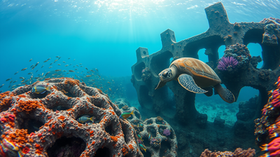 Hundreds of tons of recycled material are becoming fish habitat in Texas