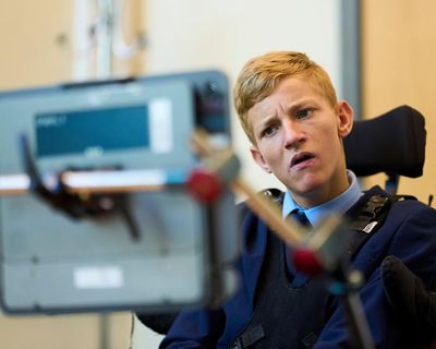 ‘Just like my big brothers’: boy with cerebral palsy passes GCSEs with eye-tracking technology