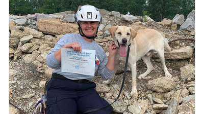 Malnourished Mississippi stray became FEMA search dog; now 2026 Dog of the Year