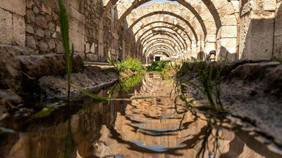A water channel still flows beneath Smyrna after surviving earthquakes in Izmir