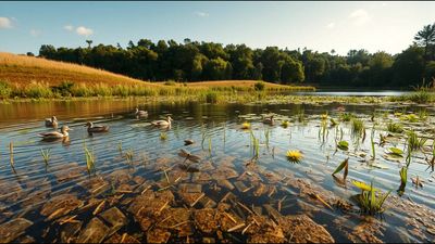 Former golf course becomes wetland where avocets are already breeding
