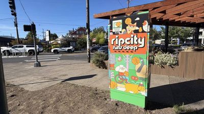 Portland wraps traffic signal boxes in colourful art to help fight graffiti