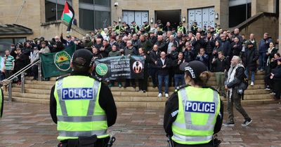 Protesters gather in Glasgow over Garvaghy Road residents' Orange march dispute