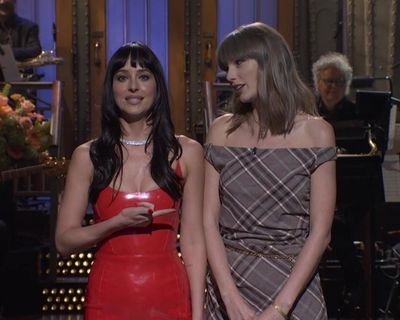 Saturday Night Live: Dakota Johnson struggles through weak episode as Taylor Swift gatecrashes