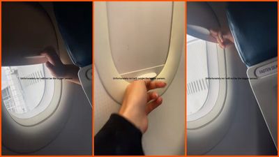 A woman got a window seat on a plane and opened the blinds. Then a kid made her say, ‘I will not be the bigger person’