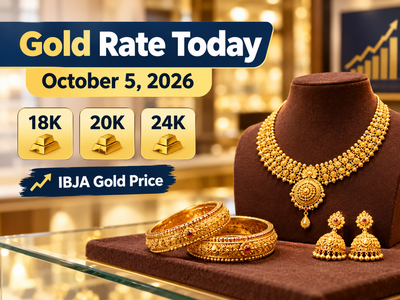 Gold rate today (October 5, 2026): Check 24k, 22k, 20k and 18k gold jewellery prices from Malabar Gold & Diamonds, Joyalukkas, Kalyan Jewellers, Tanishq & IBJA in Delhi, Mumbai, Hyderabad & more cities