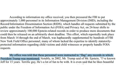 FBI Training Videos Told Agents to Flag Epstein Files Mentioning Trump for Review; DOJ Is Withholding Them, Journalist Claims