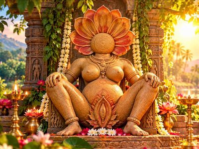 Why Lajja Gauri Is Shown in a Birth-Giving Pose