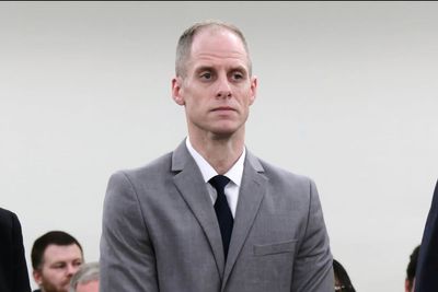 American Idol alum Caleb Flynn sobs in court after handed life sentence for wife’s murder
