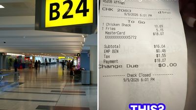 NY woman orders an $11 chicken sandwich at the JFK Shake Shack. Then she notices a 48-cent charge on her receipt and realizes what it covers