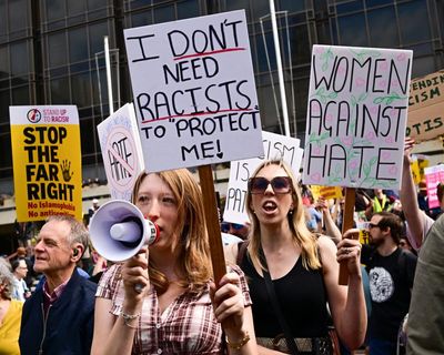 ‘Bully in every way’: domestic abuse survivors say ex-partners behind far-right UK street patrols