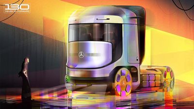 Daimler Truck Shows Robot Rigs, Airships, Vertical Cities For 2070