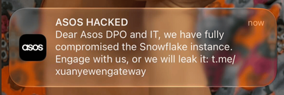 ASOS Hacked Notification LIVE: Retailer issues update after customers sent alarming 'Snowflake' app alert