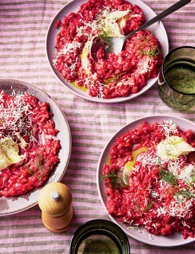 Alice Zaslavsky’s shortcut beetroot baked risotto – recipe