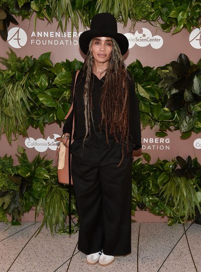 Lisa Bonet Wears Waist-Length Silver Locs to Celine's Paris Fashion Week Show