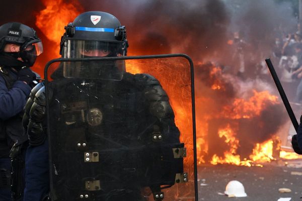 Riot police clash with student protesters as France engulfed by mass school protests