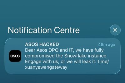 ASOS says customer data may have been accessed after users receive worrying 'hack' alert on phones