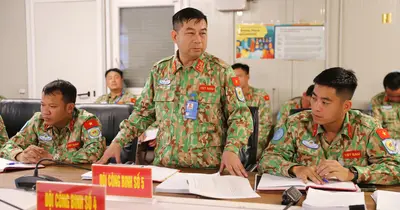 Đội công binh số 4 bàn giao nhiệm vụ cho Đội công binh số 5 tại Abyei