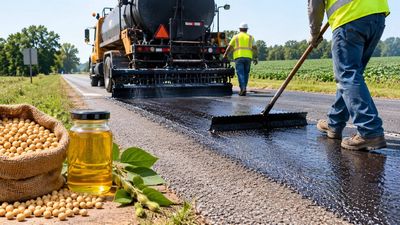 Colony Road Soybean Treatment: Michigan tests oil-based asphalt fix; lifespan claims under review