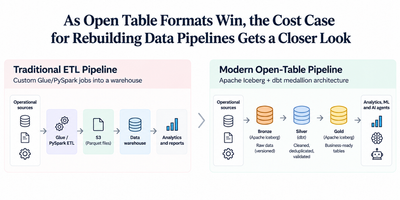 As Open Table Formats Win, the Cost Case for Rebuilding Data Pipelines Gets a Closer Look