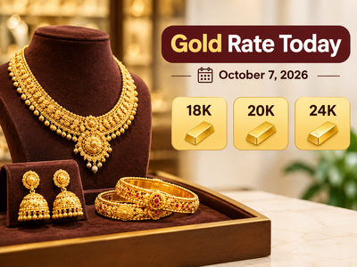 Gold rate today (October 7, 2026): Check 24k, 22k, 20k, 18k gold jewellery prices from IBJA, Malabar Gold & Diamonds, Joyalukkas, Kalyan Jewellers and Tanishq