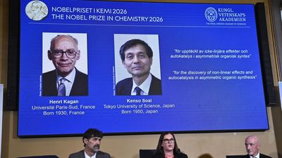 Franco-Japanese duo Kagan and Soai win 2026 Nobel Prize in chemistry