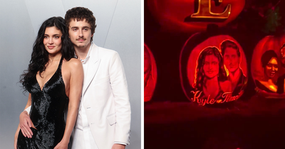 Kim Kardashian Shares Jack O’ Lantern Of Kylie And Timothée And Everyone Is Calling Out Awkward Detail