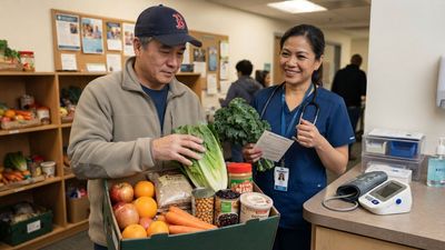 Free Weekly Plant-Based Groceries Linked to Lower Blood Pressure and Weight Among 68 Adults at Massachusetts Clinic Pantry