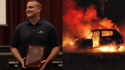 South Dakota student honoured after pulling teen from burning ar