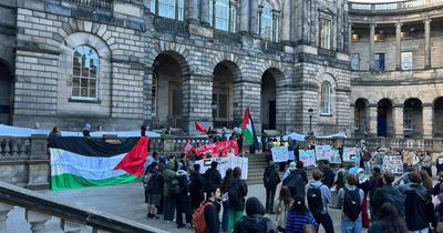 'Sick and tired': Hundreds protest at Edinburgh university over Israel ties