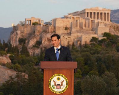 Rubio in Greece digs into past to tout Trump’s ‘America first’ approach