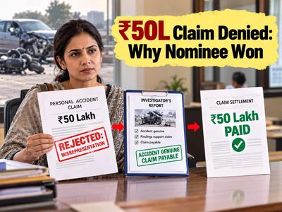 Rs 50 lakh personal accident claim denied over “misrepresentation”; insurer’s own investigator found it valid; here’s why nominee won