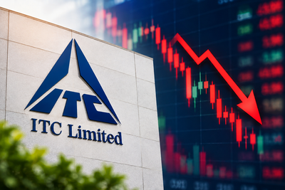 ITC shares slide 3% on block deal buzz; FMCG giant down 29% in 2026