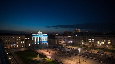 Berlin marks October 7 anniversary with memorial installation and Israeli flag display